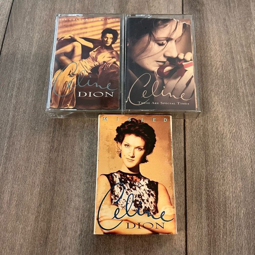 Lot of 3 Vintage Celine Dion Misled, Color of my love, Special Love Cassette Tap